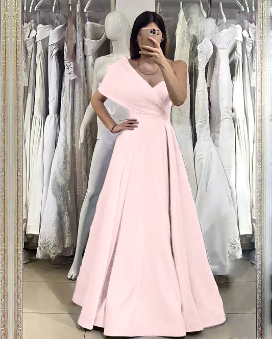 Elegant Royal Blue One Shoulder Sweetheart Evening Dress with Off-the-Shoulder Online