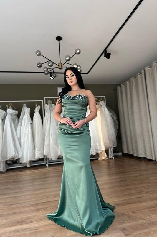 Chic Sweetheart Mermaid Long Prom Dress With Sequins