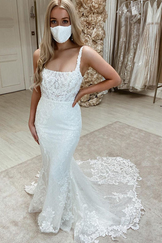 Contemporary Sleeveless Mermaid Bateau Tulle Bridal Gown Featuring Appliques