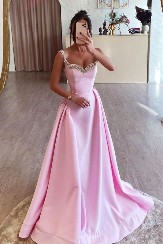 Fabulous Pink Sweetheart Sleeveless Mermaid Prom Gown With Beadings Online