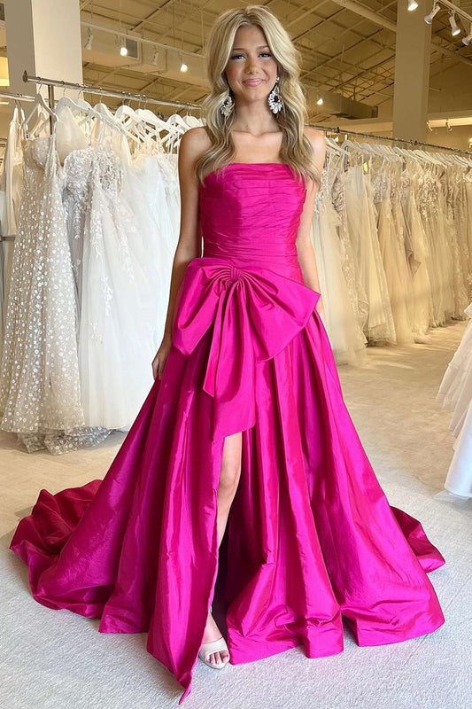 Gorgeous Strapless Sleeveless A-Line Prom Dress With Split On Sale