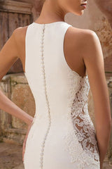 Mermaid Wedding Gown Without Sleeves