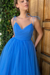 Elegant Blue Spaghetti-Straps Sweetheart Short Prom Dress Online