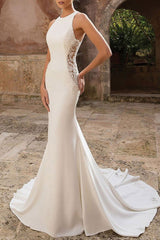 Mermaid Wedding Gown Without Sleeves