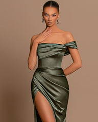 Gorgeous Off-the-Shoulder Long Prom Dress Mermaid Split Online