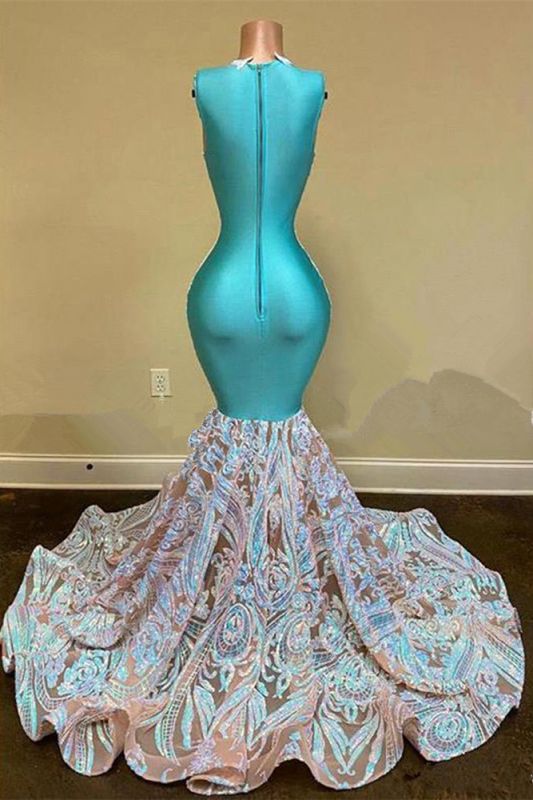 Stunning Sleeveless Mermaid Prom Dress Long Lace Designer Party Gowns