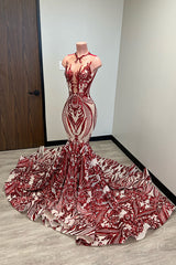 Heavy Evening Dress Sleeveless Sequins Mermaid Strapless Appliques