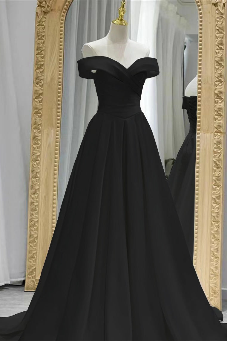 Gorgeous White Off-the-Shoulder Sweetheart Evening Dress A-Line with Lace-Up