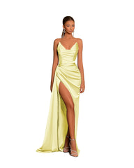 Gorgeous Sweetheart Dusty Blue Prom Dress Mermaid Long Slit With Pleats