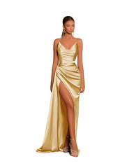 Gorgeous Sweetheart Dusty Blue Prom Dress Mermaid Long Slit With Pleats