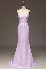 Applique Pink Spaghetti Strap Prom Dress Sleeveless Dress
