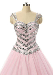 Sweetheart Long/Floor-Length with Beaded, Tulle Wedding Dress A-Line/Princess