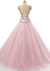Sweetheart Long/Floor-Length with Beaded, Tulle Wedding Dress A-Line/Princess