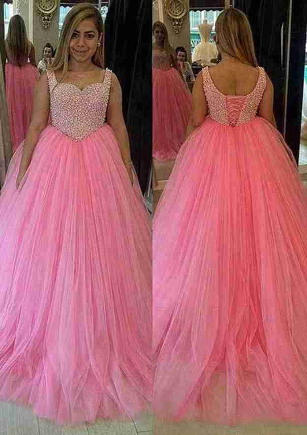 Sweetheart Court Train with Beaded, Tulle Wedding Dress Ball Gown