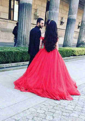 Off-The-Shoulder Court Train Lace Wedding Dress with Beaded, Ball Gown