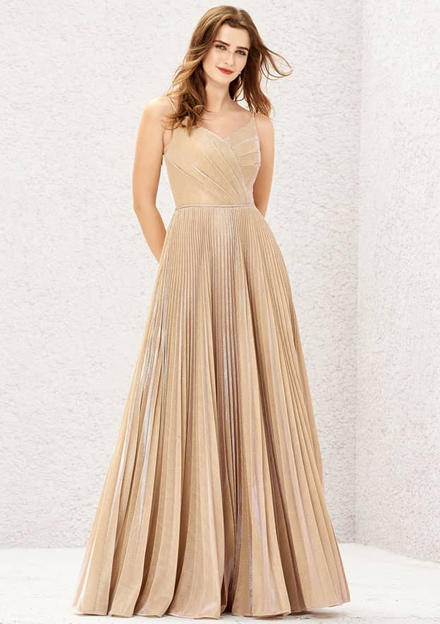 Sweetheart Sleeveless A-line Jersey Bridesmaid Dress with Pleats, Floor-Length