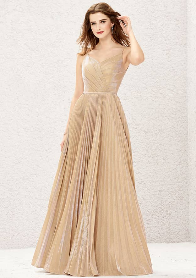 Sweetheart Sleeveless A-line Jersey Bridesmaid Dress with Pleats, Floor-Length