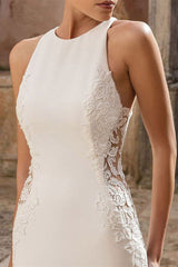 Mermaid Wedding Gown Without Sleeves