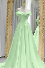 Gorgeous White Off-the-Shoulder Sweetheart Evening Dress A-Line with Lace-Up