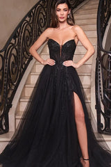 Baby Blue Sleeveless V-Neck Beads A-Line Prom Dress
