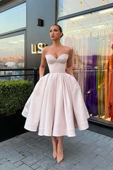 Classy Sweetheart Short Prom Dress Pockets With Sequins