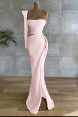 Asymmetrical Prom Dress with Beads