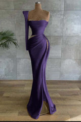 Asymmetrical Prom Dress with Beads