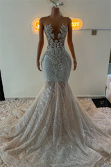Modern Silver Sleeveless Scoop Prom Dress Mermaid Long With Sequins Beadings Crystals