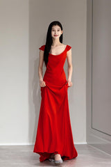 Hot Charming Prom Dress Sleeveless Long Mermaid With Trail |