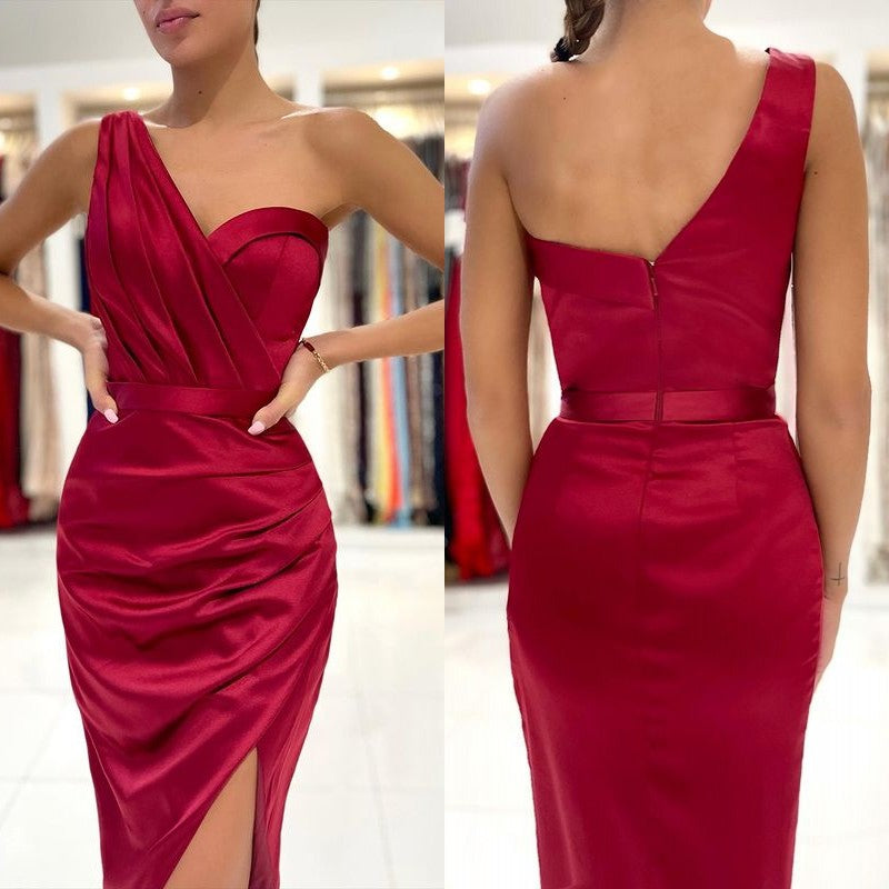 ClassicOne Shoulder Sheath Short Prom Dress Online