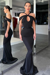 Stunning Black Long Mermaid Prom Dress Sleeveless On Sale