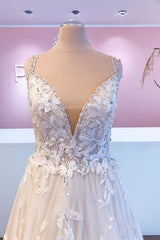 A-Line Vintage Sweetheart Wedding Dress with Lace Tulle Appliques