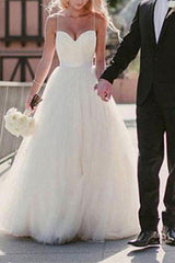 Wedding Dress with Spaghetti-Straps in Tulle