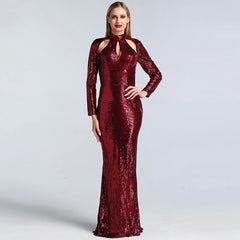 Black Green Long Sleeve Prom Dress Sexy Mermaid Dress