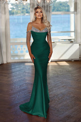 Elegant Lavender Long Prom Dress Spaghetti Strap with Pleated Sequins Tassel