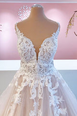 Sweetheart Vintage Wedding Dress in A-Line With Backless Ruffles and Lace Tulle Appliques
