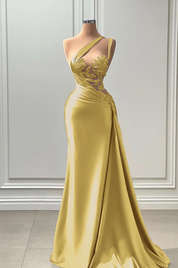 Purple Long Prom Dress Sleeveless Strapless Pleated with Beads