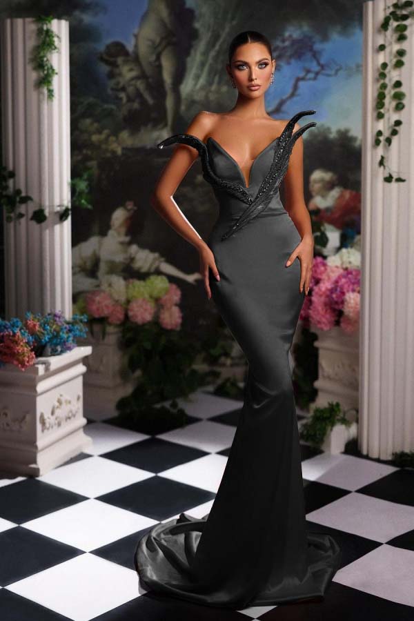 Orange Mermaid Prom Dress Sleeveless Sequin Dress