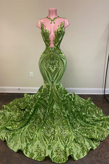 Heavy Evening Dress Sleeveless Sequins Mermaid Strapless Appliques
