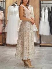 Charming Sleeveless V-Neck Prom Dress Long Sequins Online