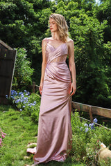 Chic Spaghetti-Straps V-Neck Mermaid Prom Dress Sleeveless Online