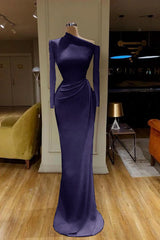Elegant White Long Sleeve Mermaid Prom Dress