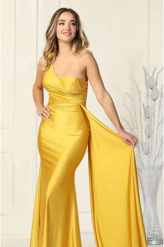 Elegant Mermaid Long with Ruffles Evening Dress Sweetheart One Shoulder Online