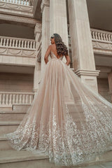 Mermaid Wedding Dress with Spaghetti Straps and Applique Ruffles