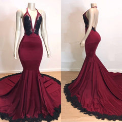 Gorgeous Halter Sleeveless Mermaid Prom Dress Long With Appliques