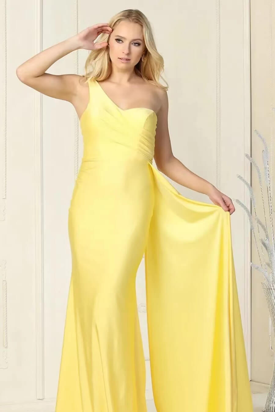 Elegant Mermaid Long with Ruffles Evening Dress Sweetheart One Shoulder Online