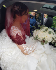 Elegant Princess Wedding Gown with Long Lace Sleeves