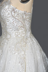 Elegant Sweetheart Ball Gown with Pleated Straps and Sequins