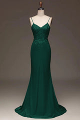 Applique Pink Spaghetti Strap Prom Dress Sleeveless Dress