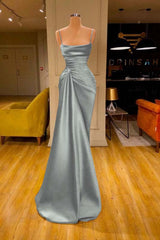  Cabernet Spaghetti-Strap Mermaid Prom Dress with Ruffles